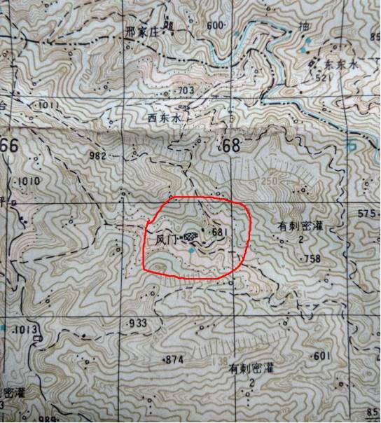 （老地图标识的风门村）